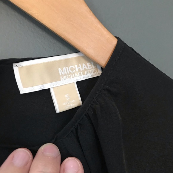 Long sleeve black Michael Kors blouse - Picture 3 of 4